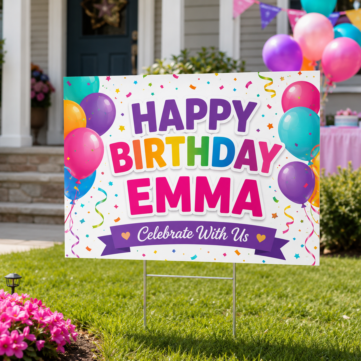 18” x 24” Custom Yard Signs – Double Sided, Full Color